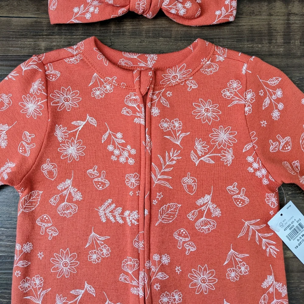 NWT Old Navy Sleeper One Piece With Headband